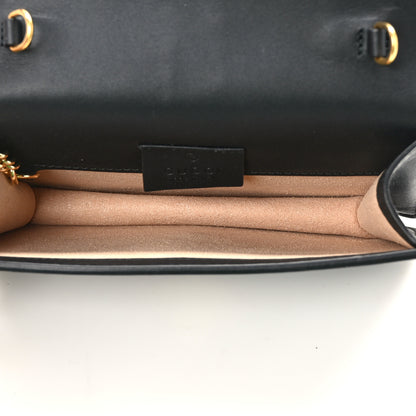 Gucci Calfskin Super Mini Sylvie Chain Shoulder Bag Black 5 of 12
