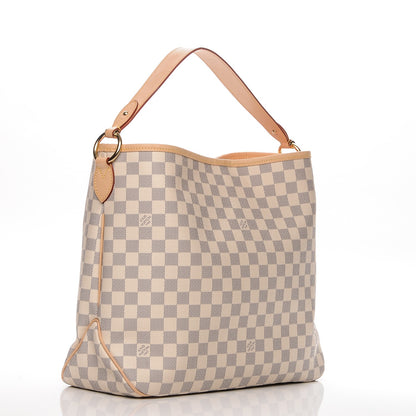 Louis Vuitton Damier Azur Delightful MM Rose Ballerine 3 of 9