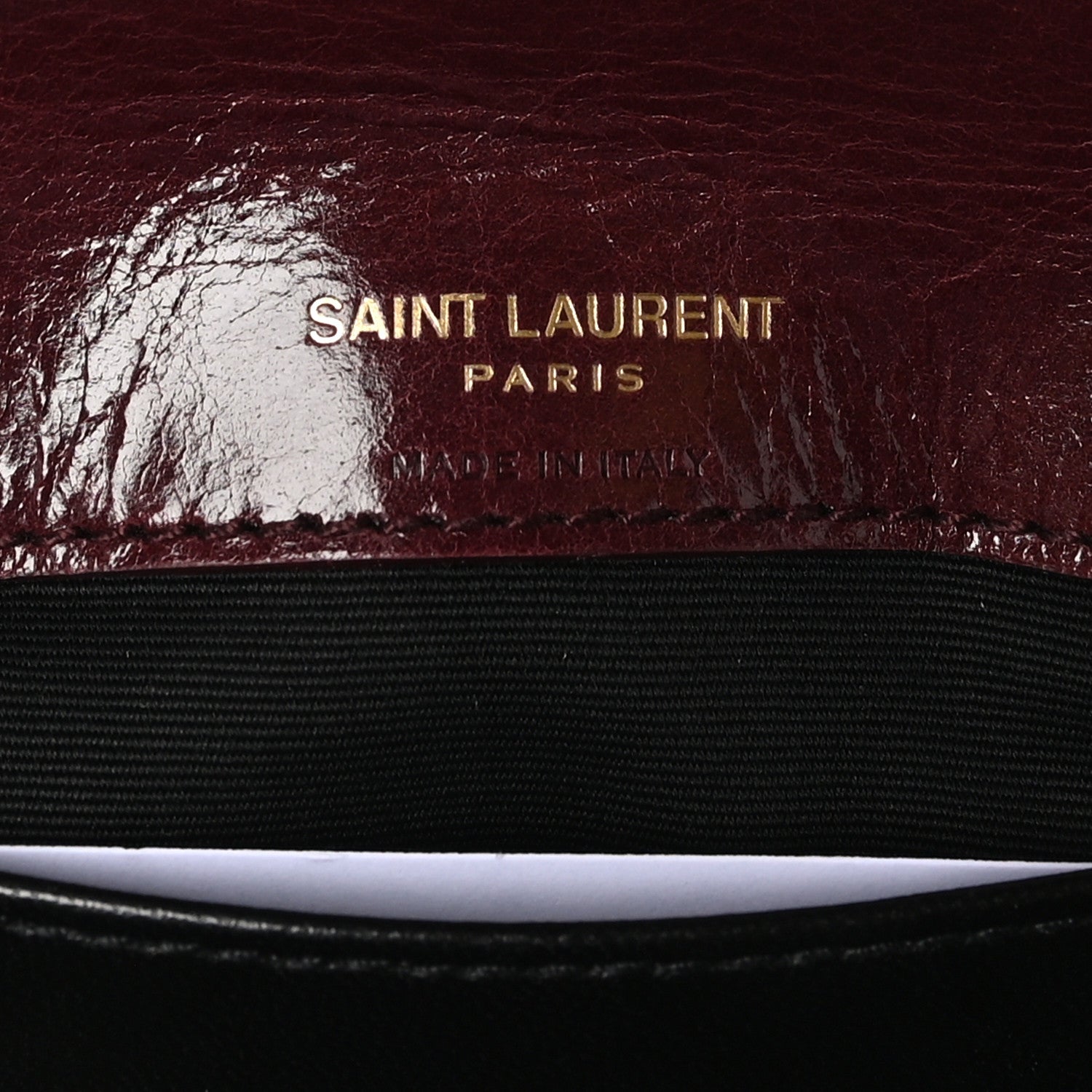 Saint Laurent Shiny Calfskin Matelasse Chevron Monogram Mini College Bag Deep Hot Wine 6 of 11