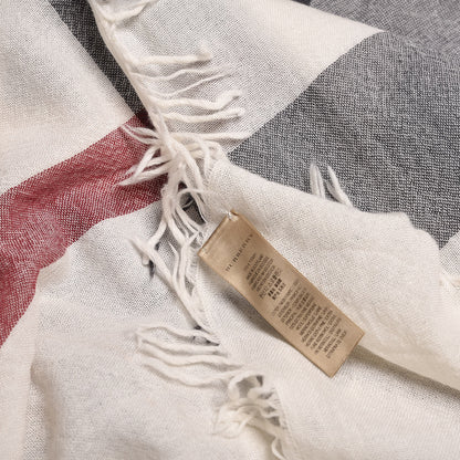 Burberry Merino Wool House Check Scarf Ivory 5 of 5