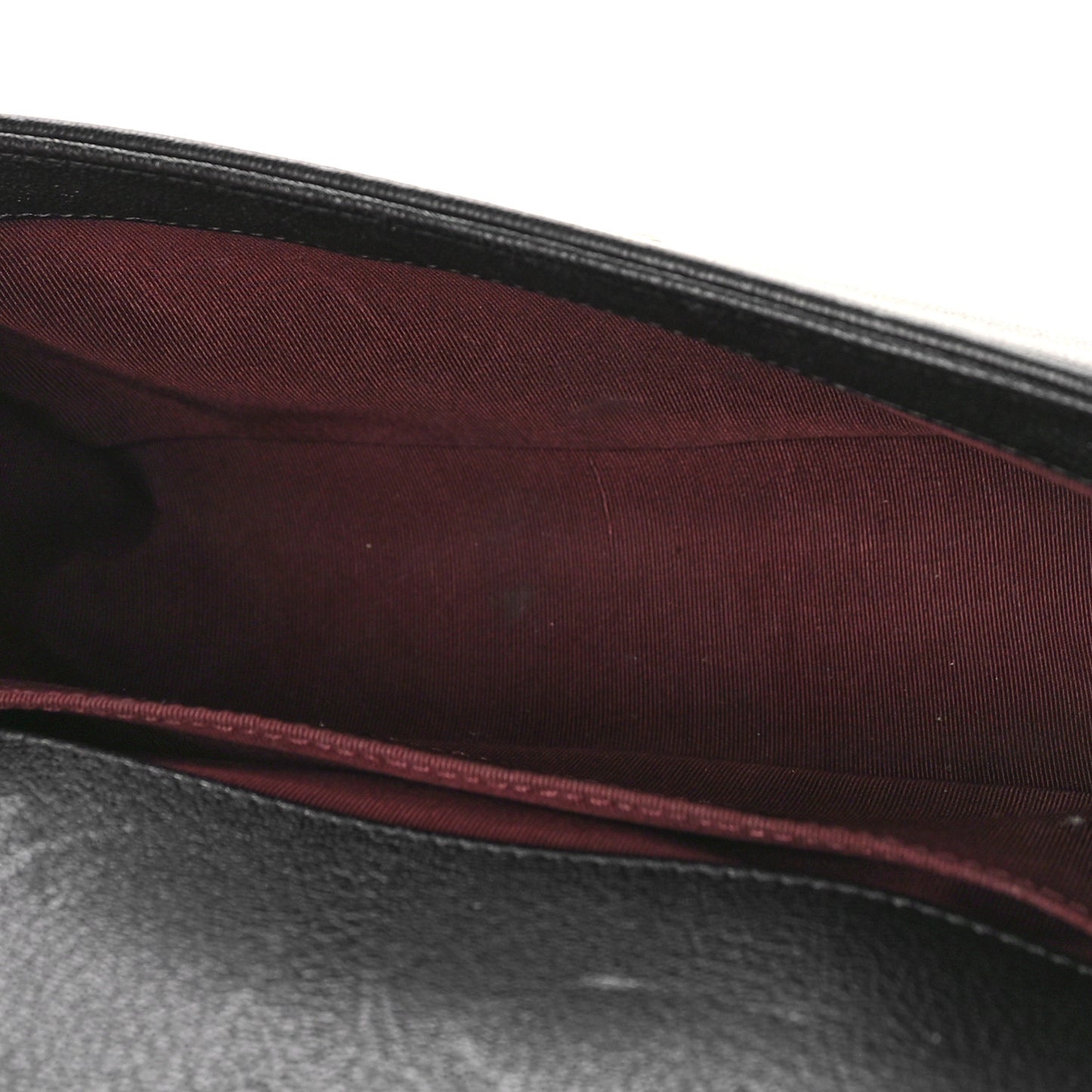 Goatskin Quilted Patent Small Duo Boy Flap Black