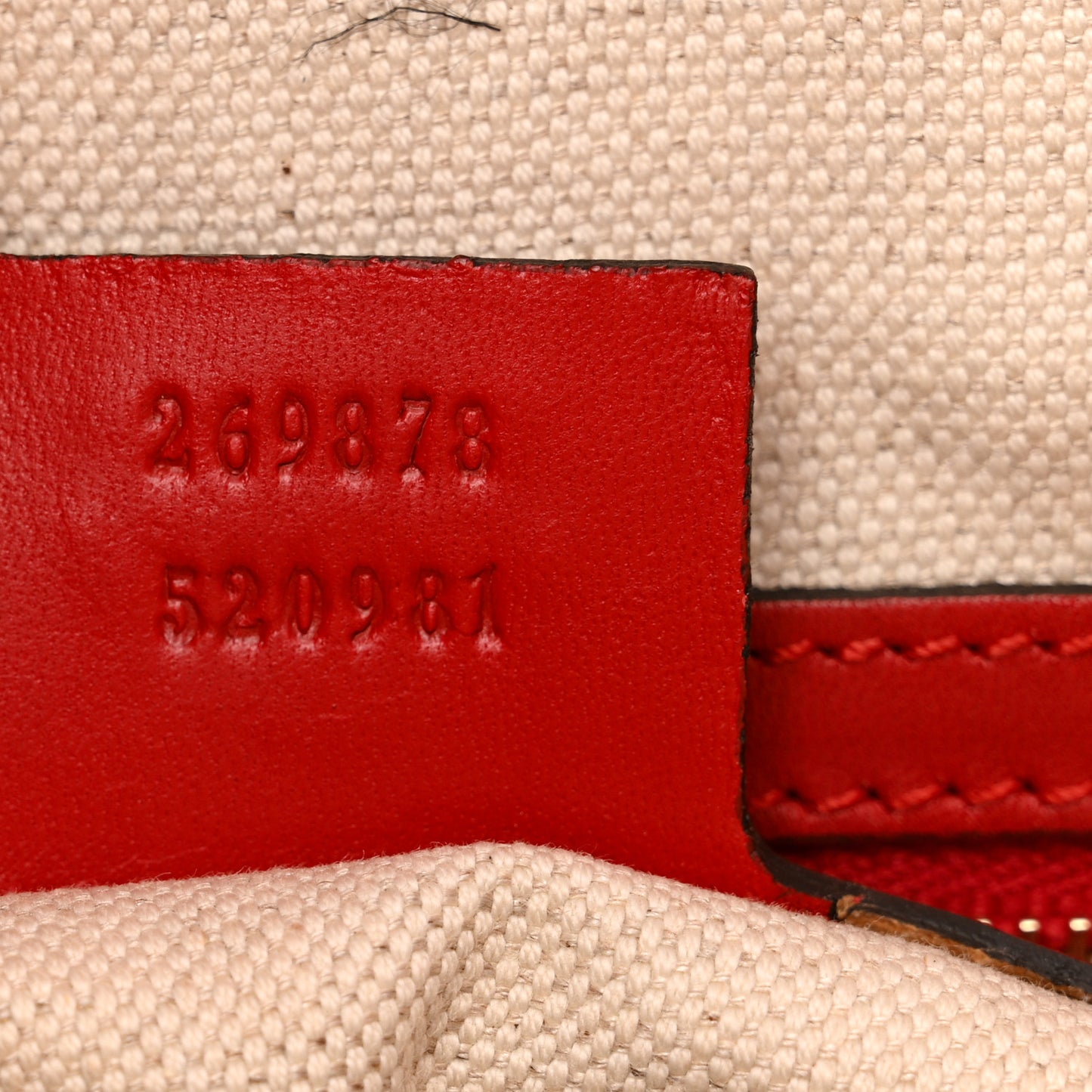 Diamante Calfskin Small Craft Tote Red