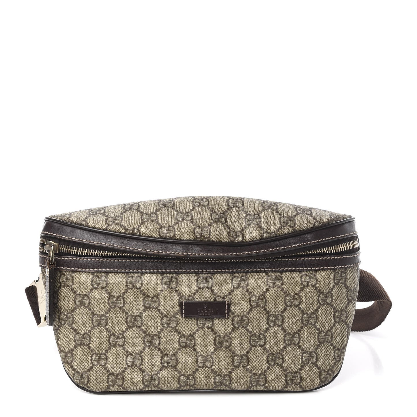 GG Supreme Monogram Belt Bag Dark Brown