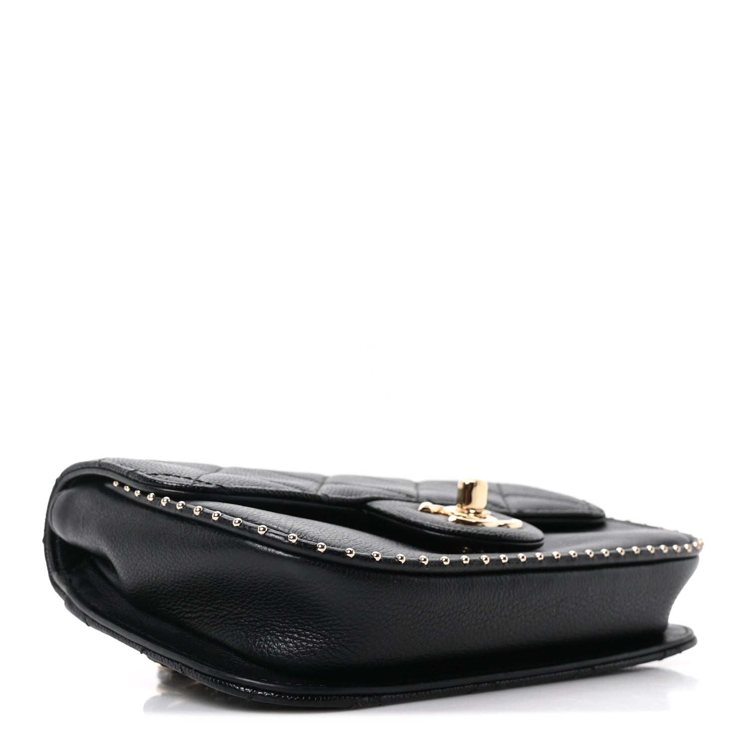Chanel Caviar Quilted Studded Flap Waist Bag Black 4 of 10