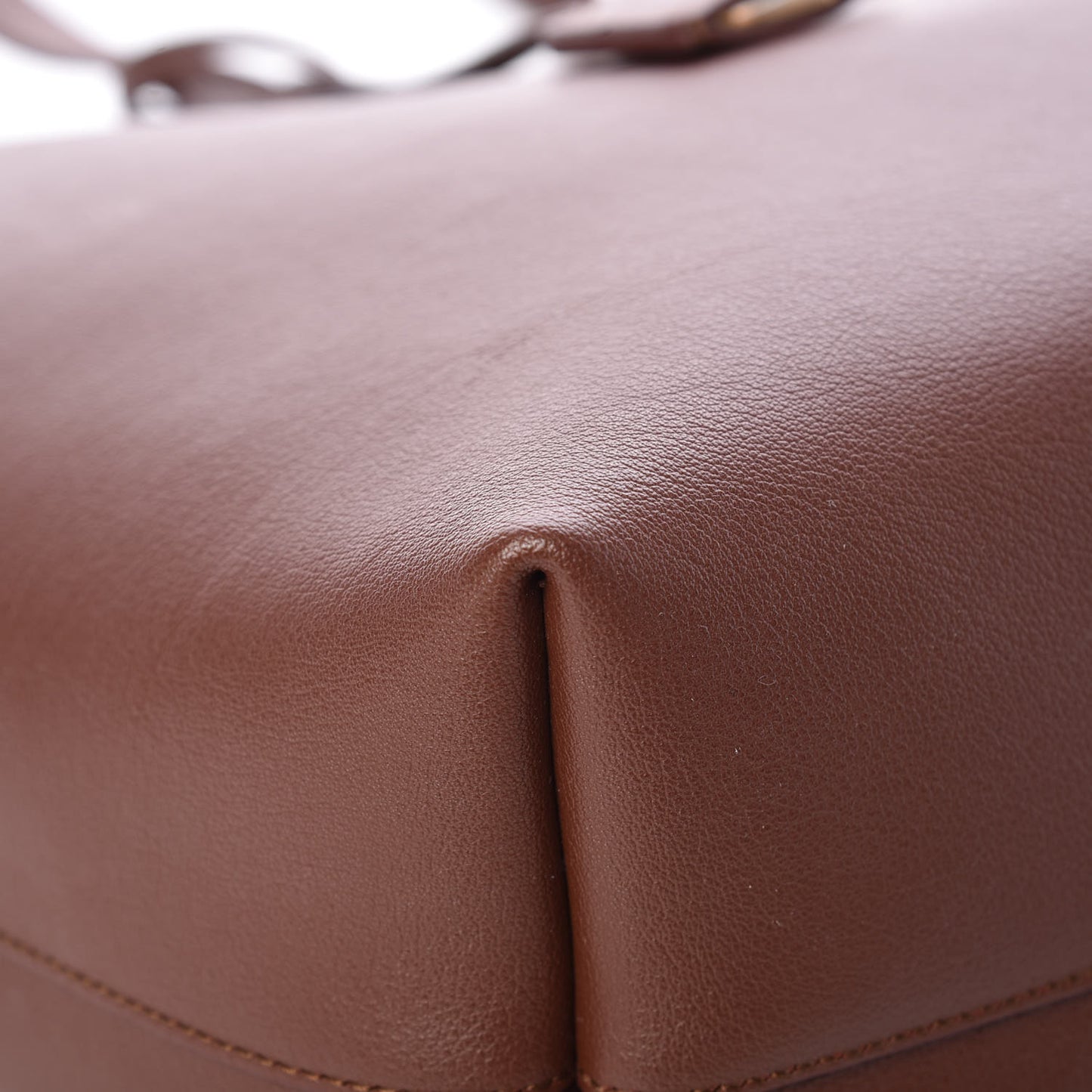 Calfskin Large Shopping Tote Old Brandy