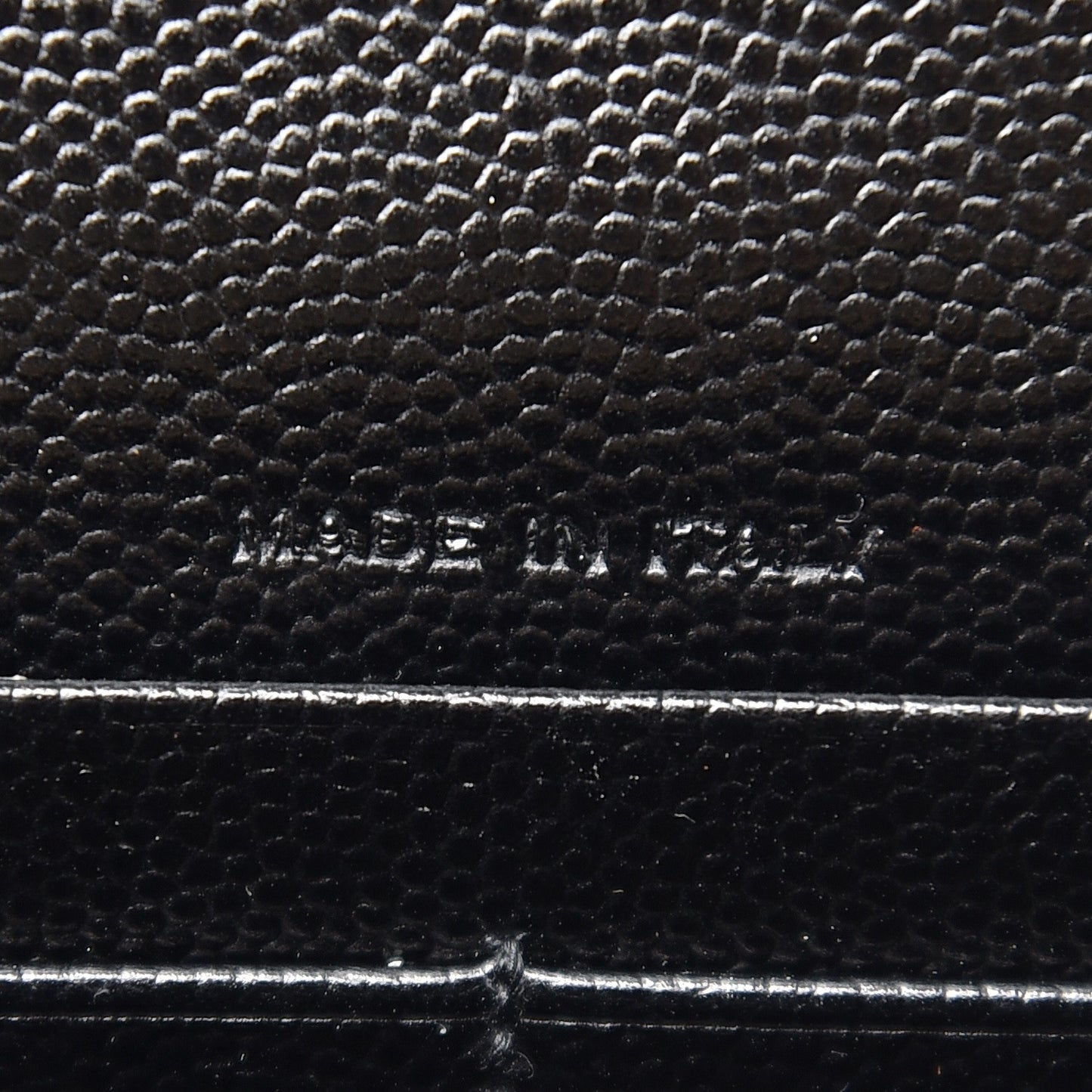 Grain De Poudre Matelasse Chevron Monogram Envelope Chain Wallet Black