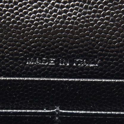 Saint Laurent Grain De Poudre Matelasse Chevron Monogram Envelope Chain Wallet Black 7 of 8