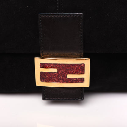 Fendi Suede Calfskin Mama Baguette Black 12 of 15