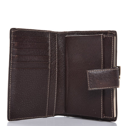 Gucci Monogram Charmy French Wallet Dark Brown 5 of 12