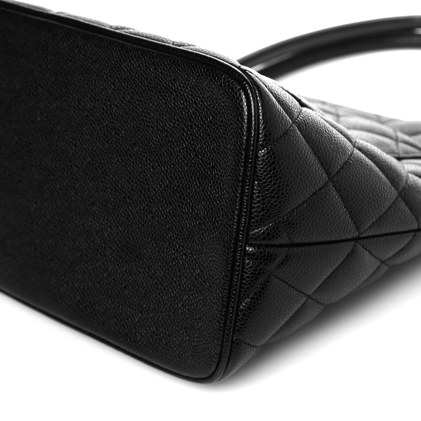 Caviar Quilted Medallion Tote Black