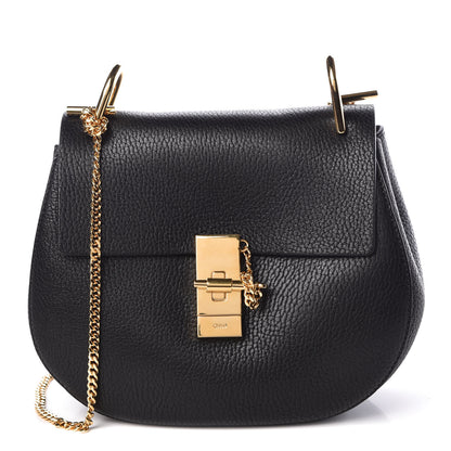 Chloe Grained Lambskin Drew Shoulder Bag Black 1 of 9