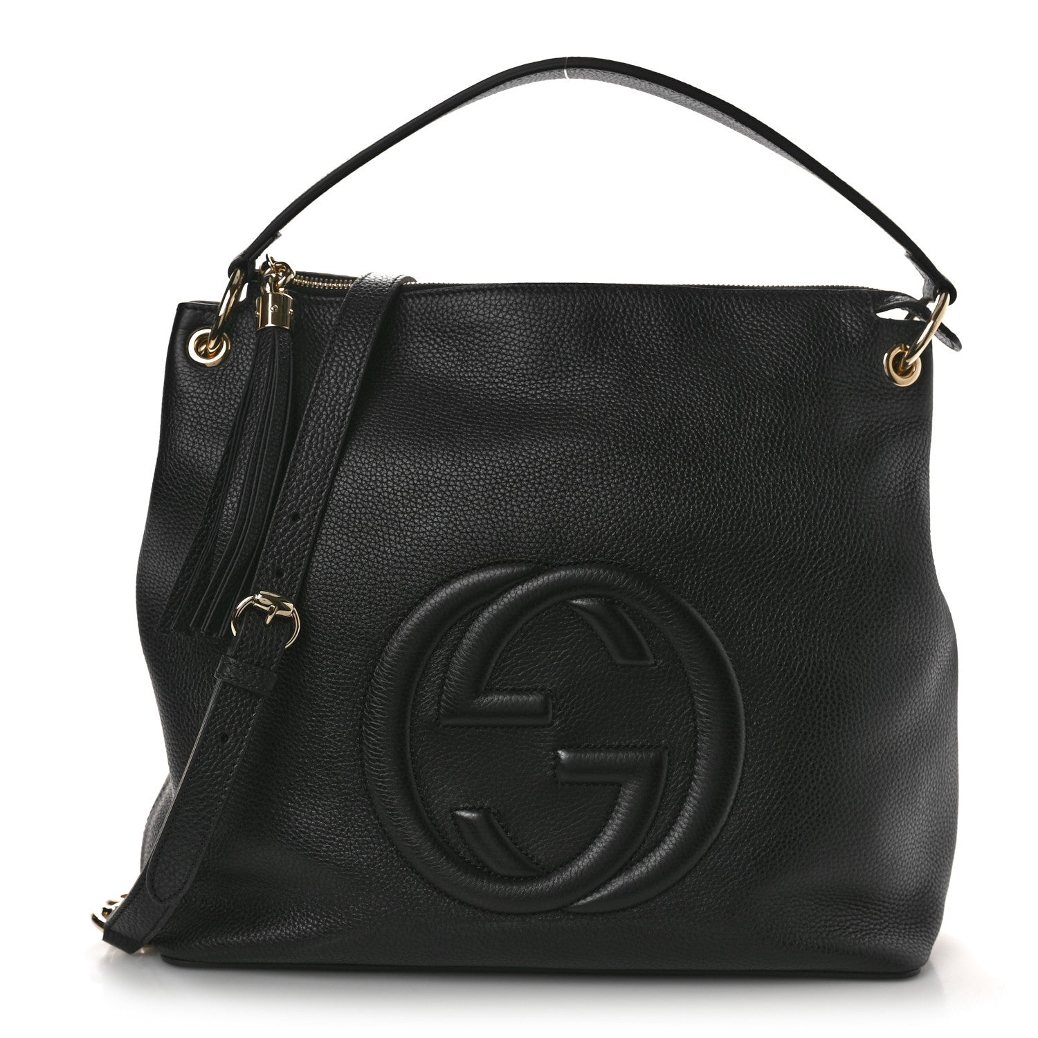 Gucci Pebbled Calfskin Large Soho Hobo Black 1 of 10