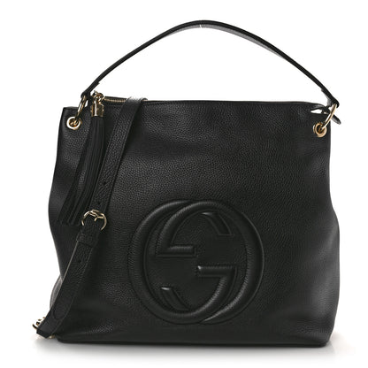 Gucci Pebbled Calfskin Large Soho Hobo Black 1 of 10