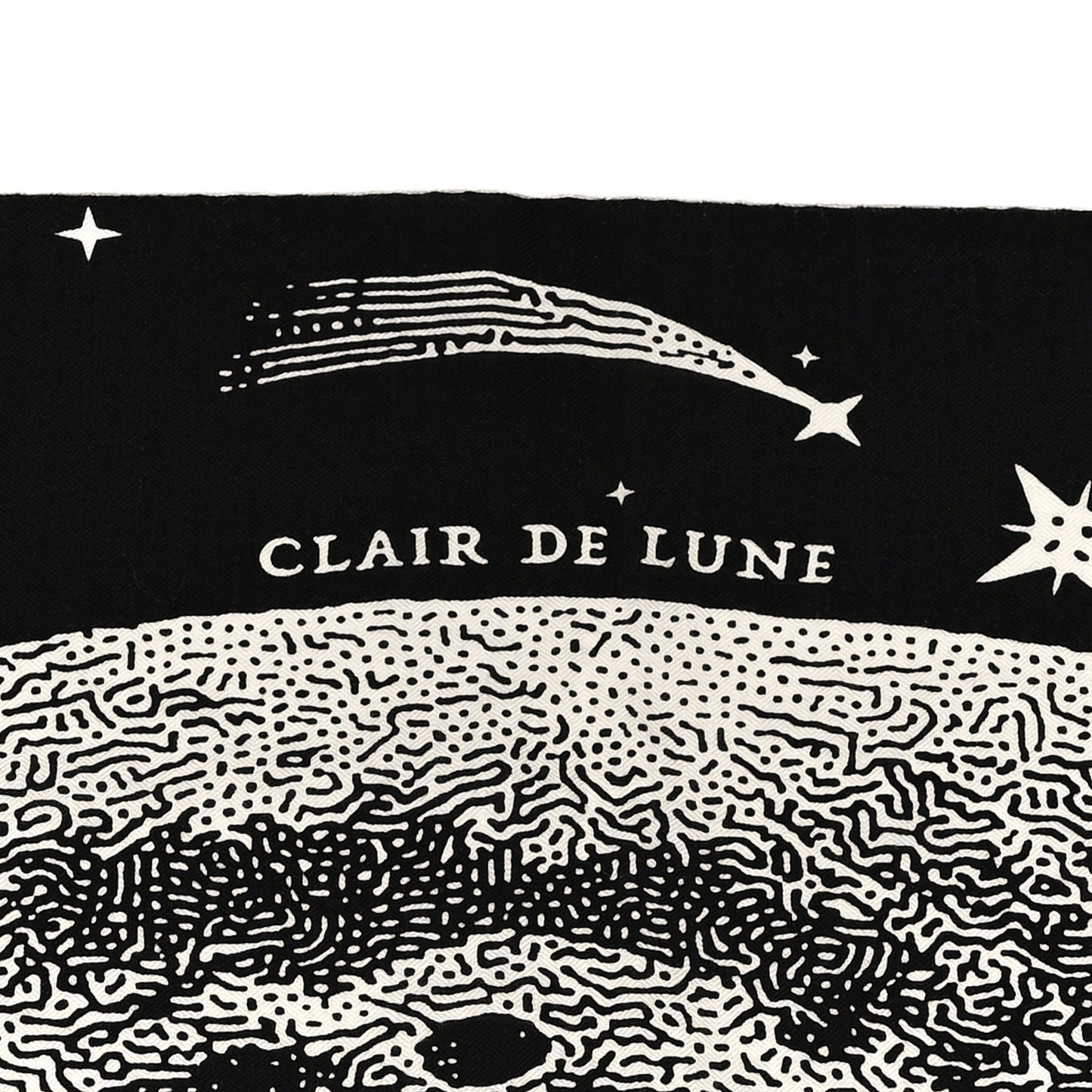 Silk Cashmere Clair De Lune Shawl 140 Black White