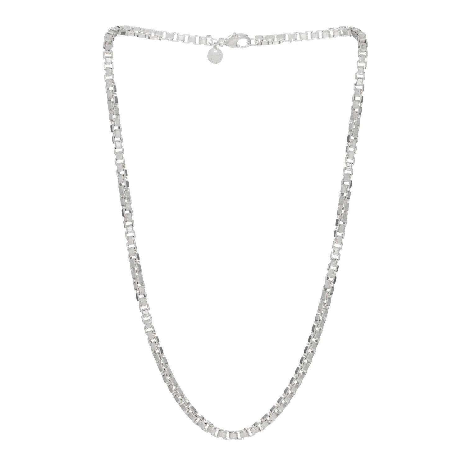 Tiffany Sterling Silver 4mm Venetian Link Necklace 2 of 4