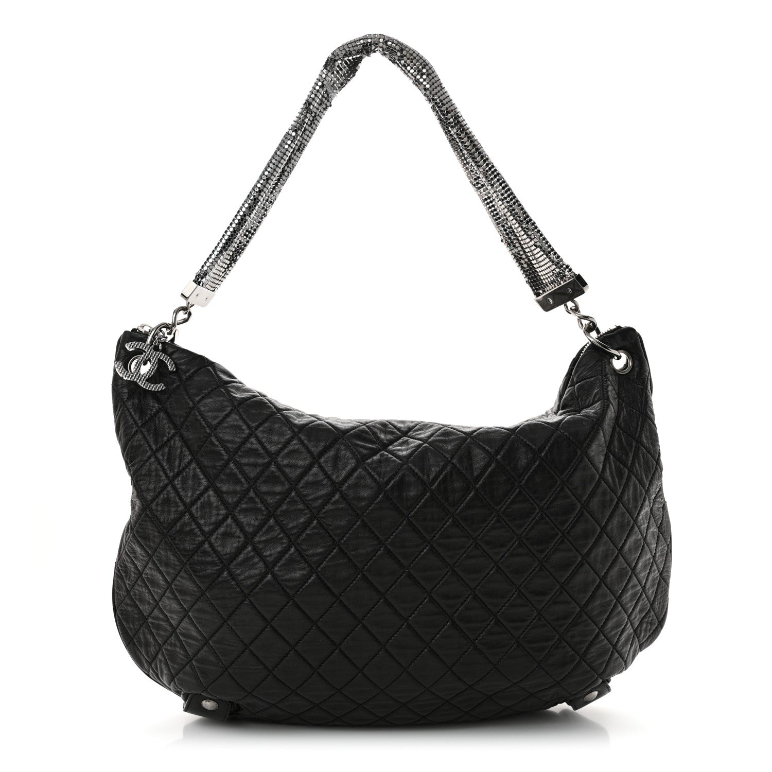 Chanel Lambskin Large Chain Mail Hobo Black 1 of 14