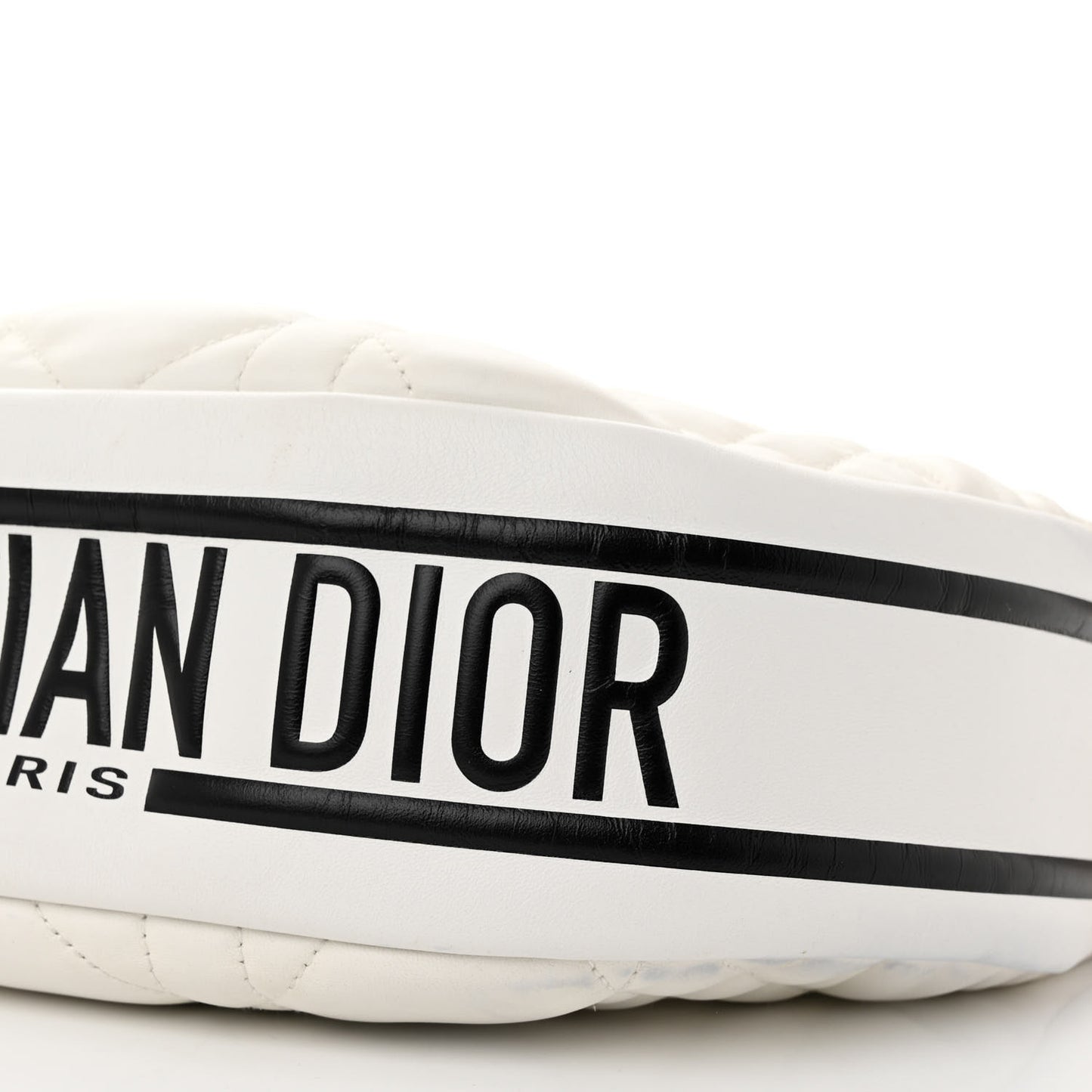 Lambskin Cannage Medium Dior Vibe Hobo Bag White