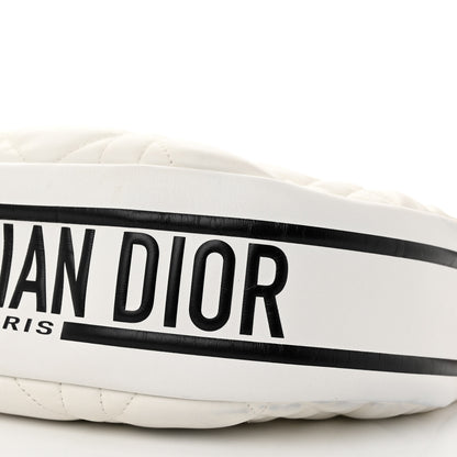 Christian Dior Lambskin Cannage Medium Dior Vibe Hobo Bag White 10 of 15