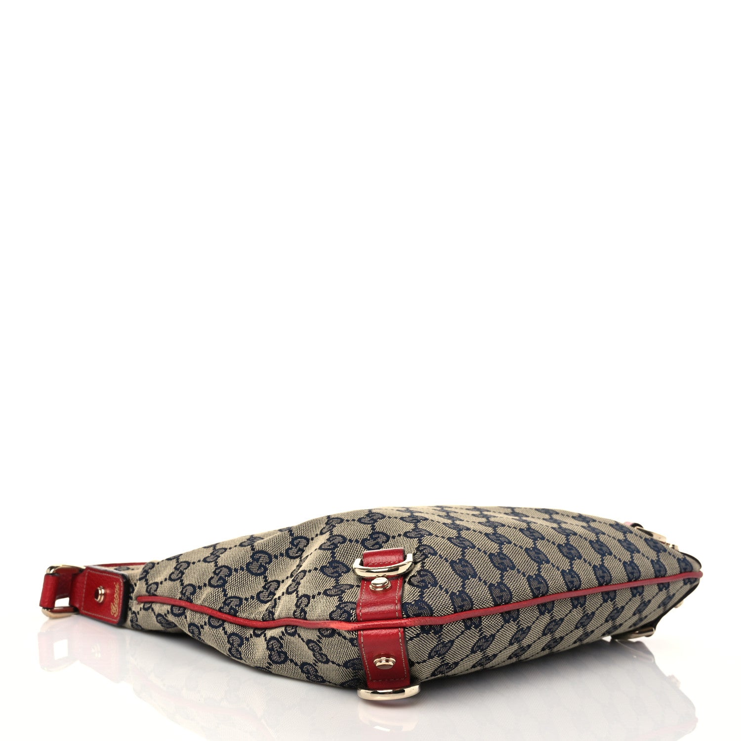 Gucci Monogram Abbey Messenger Bag Navy Red 3 of 9