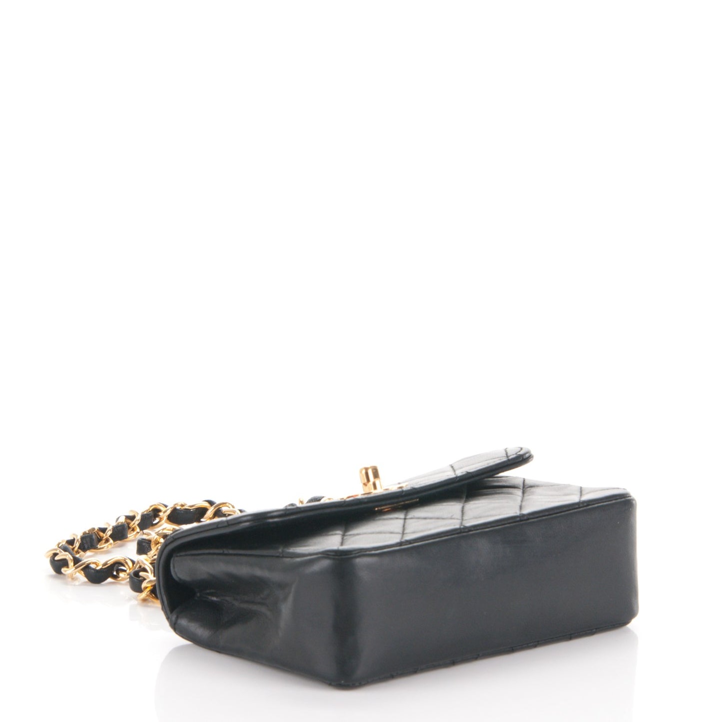Lambskin Quilted Mini Flap Black