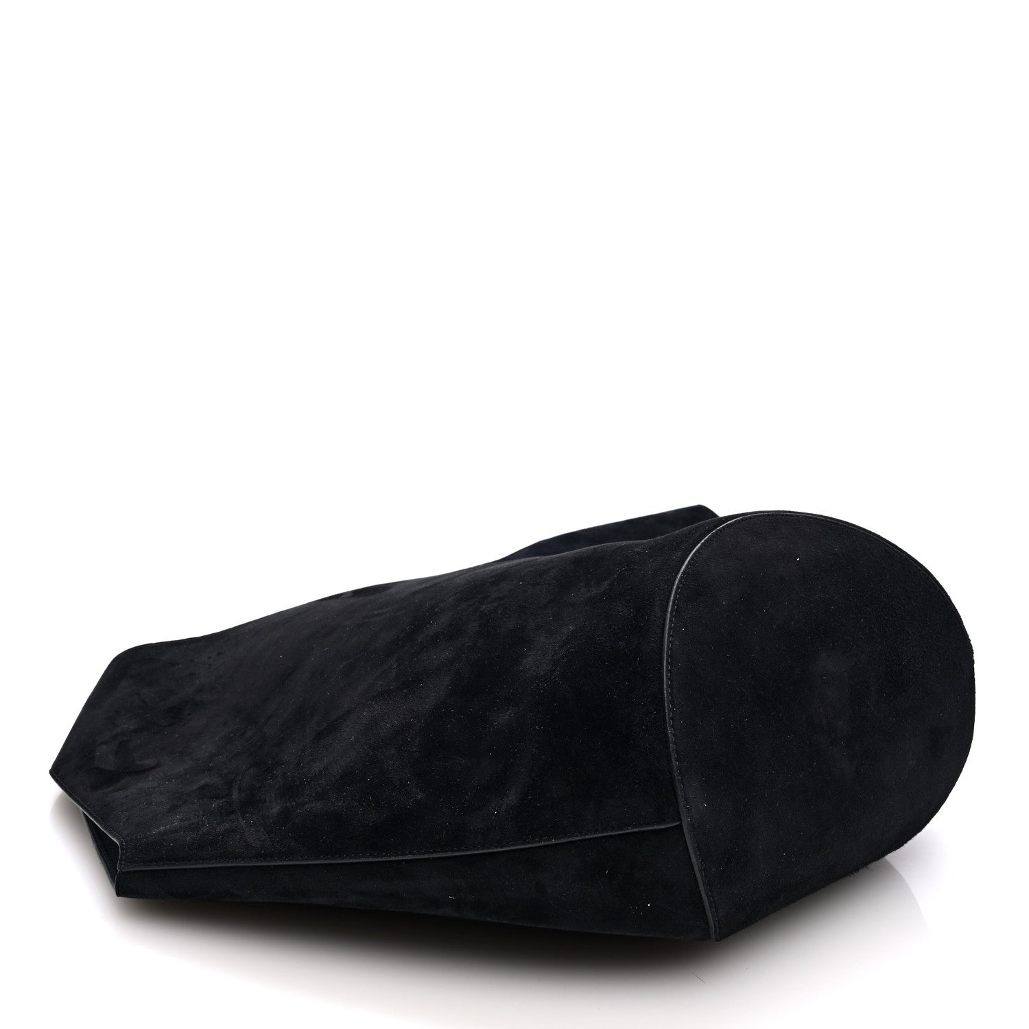 Khaite Suede Calfskin Medium Lotus Tote  Black 5 of 10