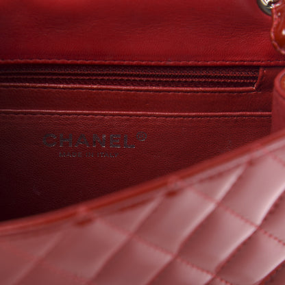 Chanel Patent Quilted Mini Square Flap Red 6 of 11