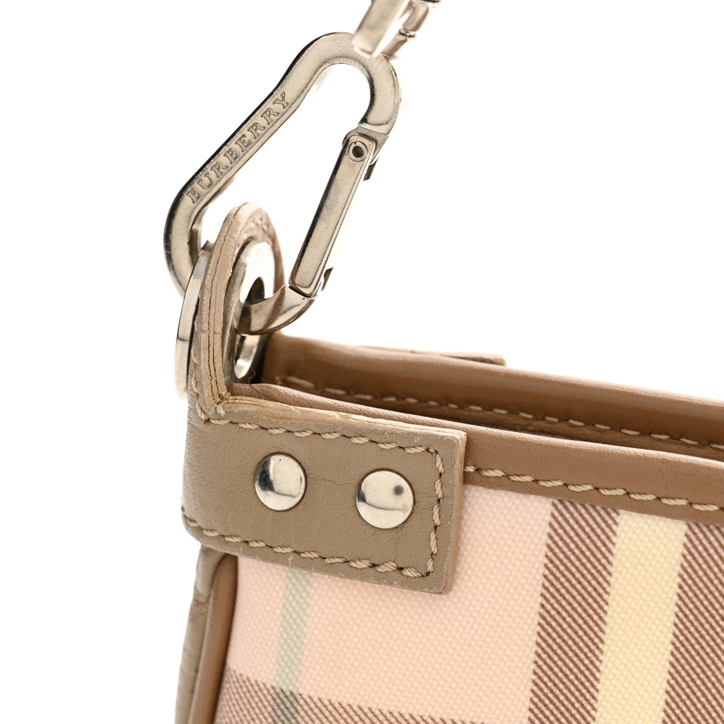 Candy Check Small Tote Pink Beige