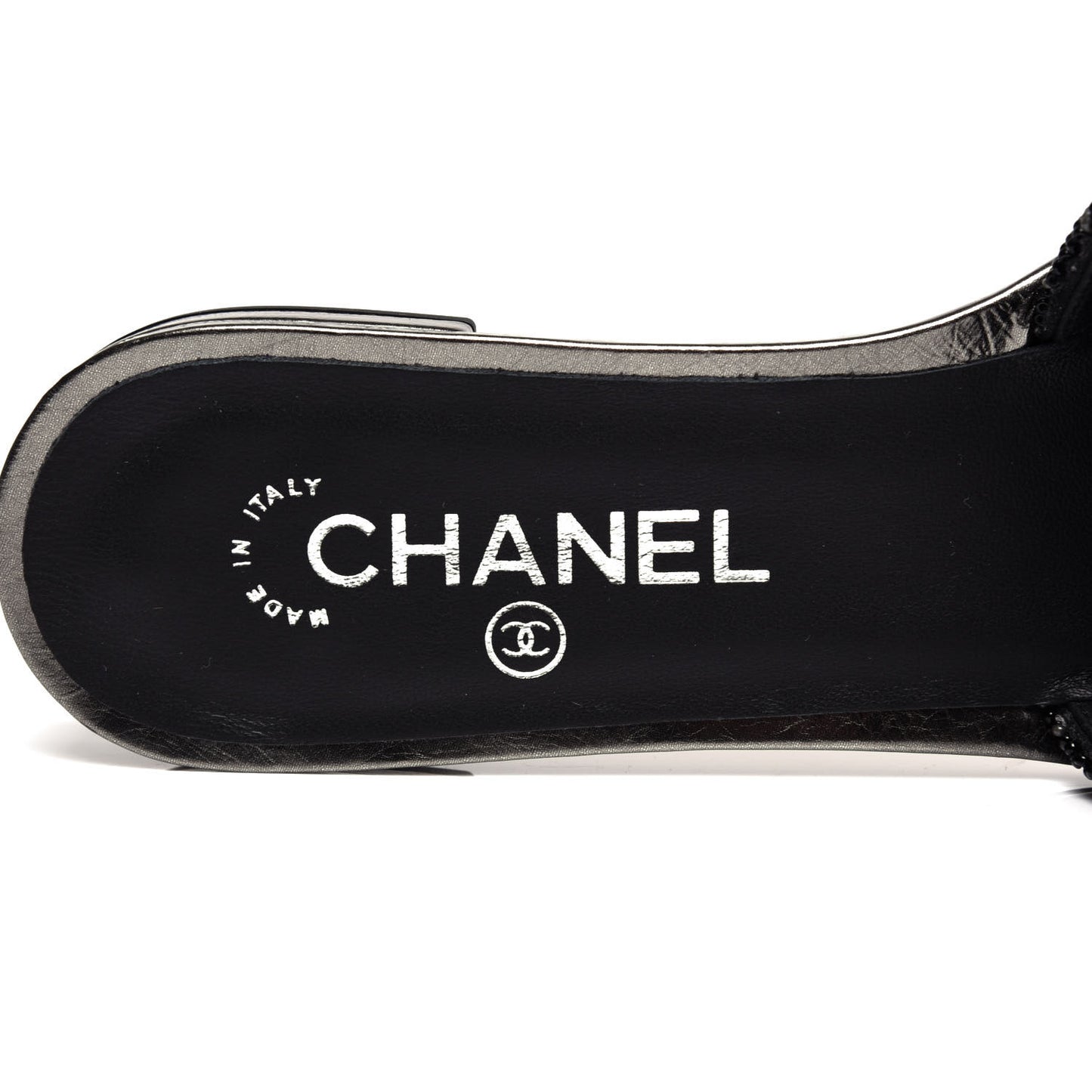 Pearl Embroidery CC Mules 38.5 Black