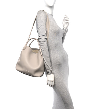 Loro Piana Grained Calfskin Large Bale Bag Stone 2 of 12