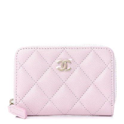 Chanel Caviar Quilted Zip Coin Purse Light Pink 1 of 8