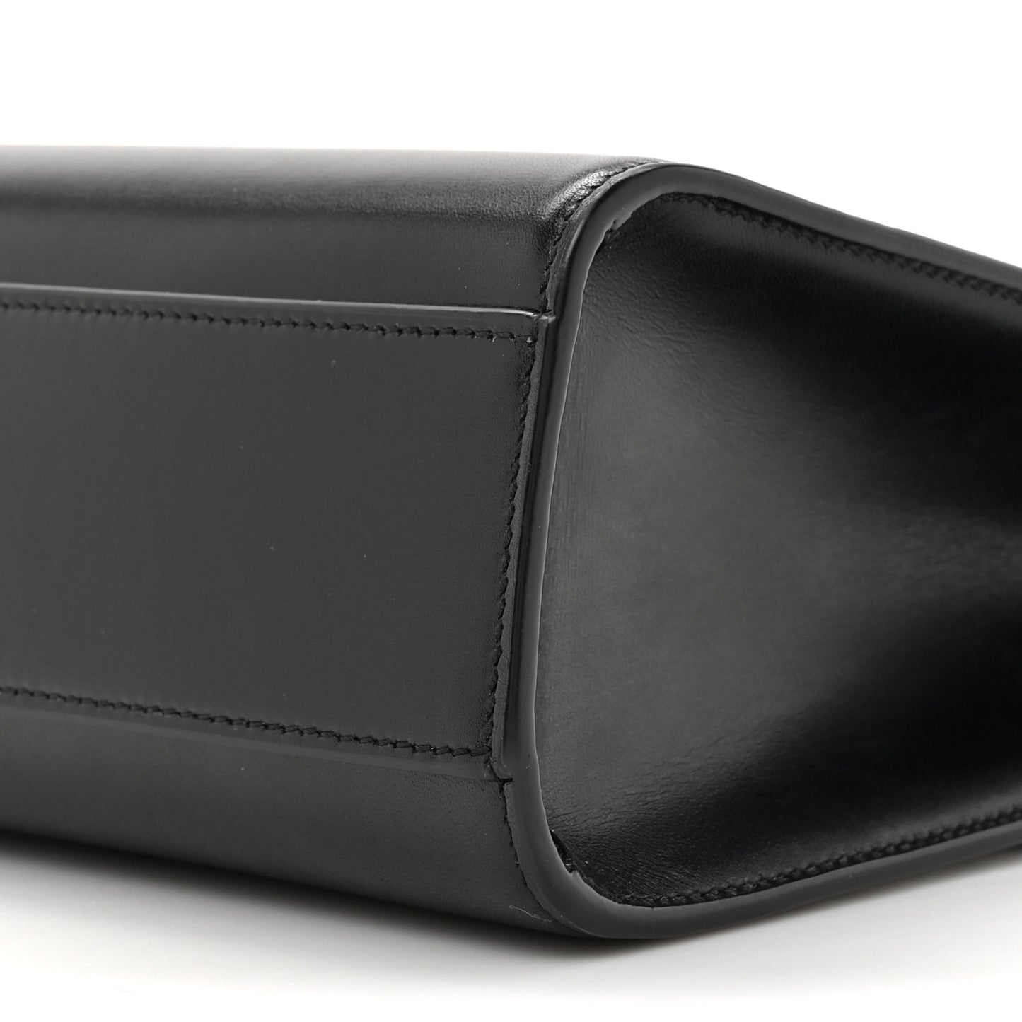 Smooth Calfskin Manhattan Shoulder Bag Black