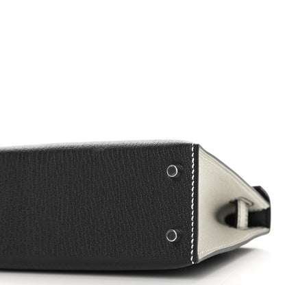 Hermes Chevre Mysore Horseshoe Mini Kelly Sellier 20 Black Gris Meyer 9 of 10