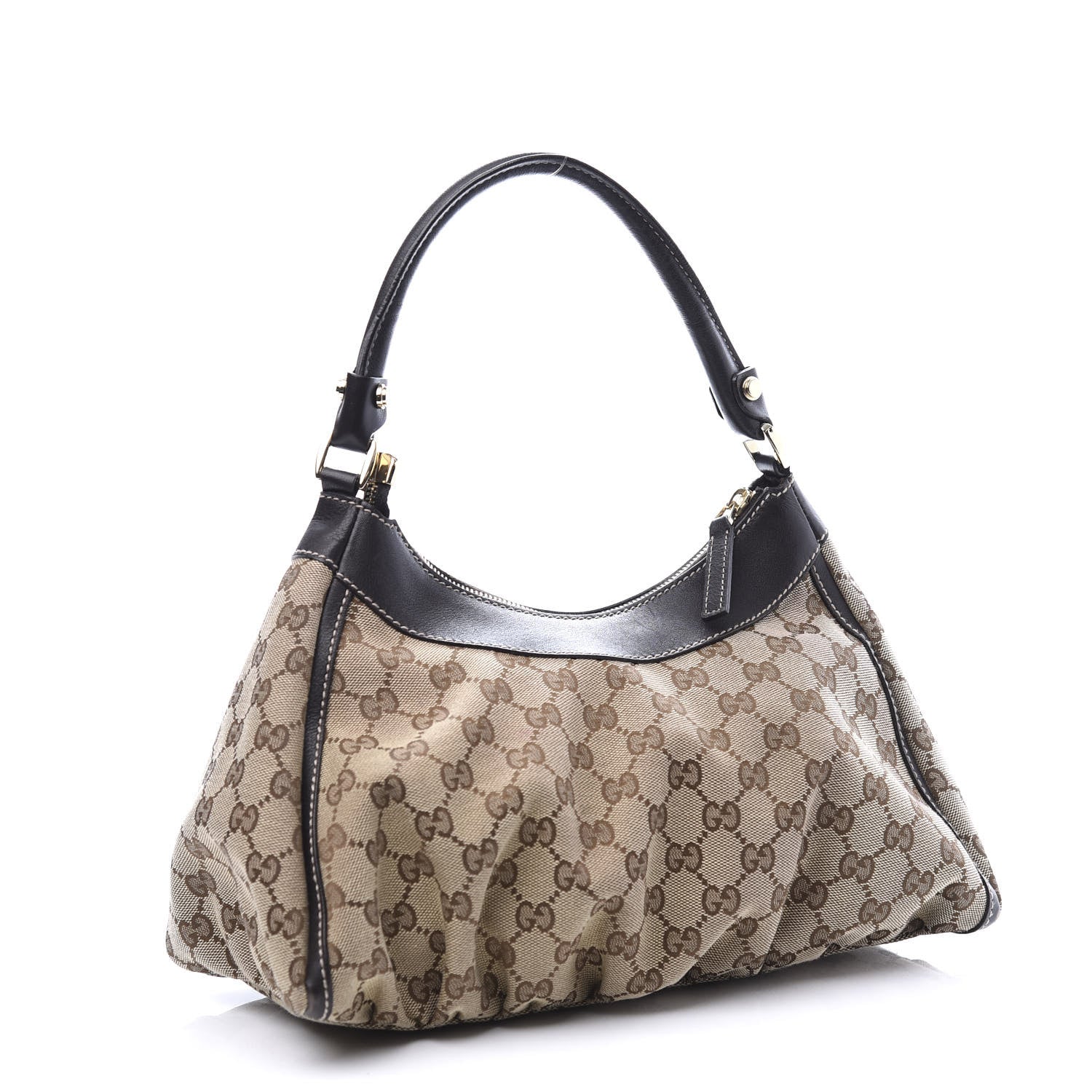 Gucci Monogram Medium D Gold Ring Hobo Dark Brown 2 of 12