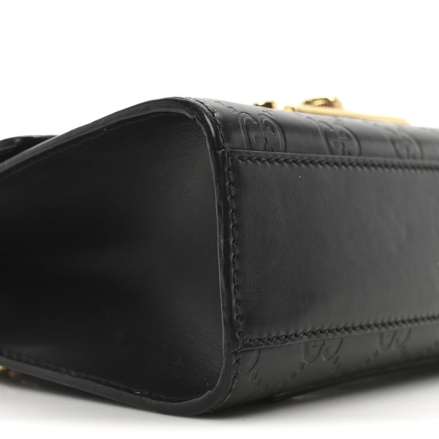 Guccissima Small Padlock Shoulder Bag Black