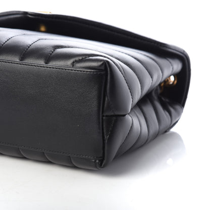 Saint Laurent Calfskin Y Quilted Monogram Small Loulou Chain Satchel Black 9 of 9