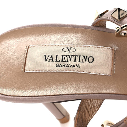 Valentino Garavani Nappa Rockstud Ankle Strap Low Heel Pumps 39 Poudre 7 of 9