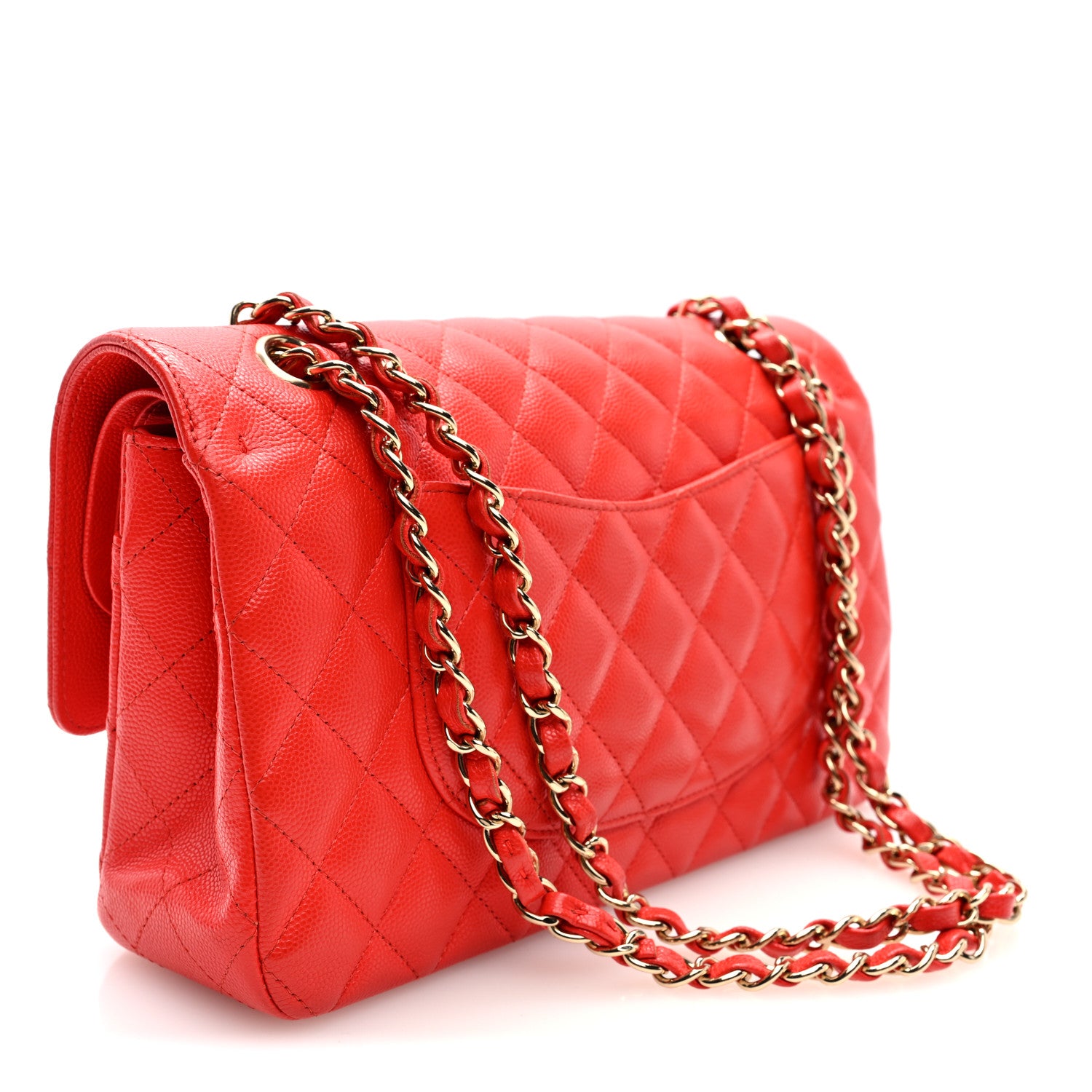Chanel Caviar Quilted Medium Double Flap Red 3 of 11