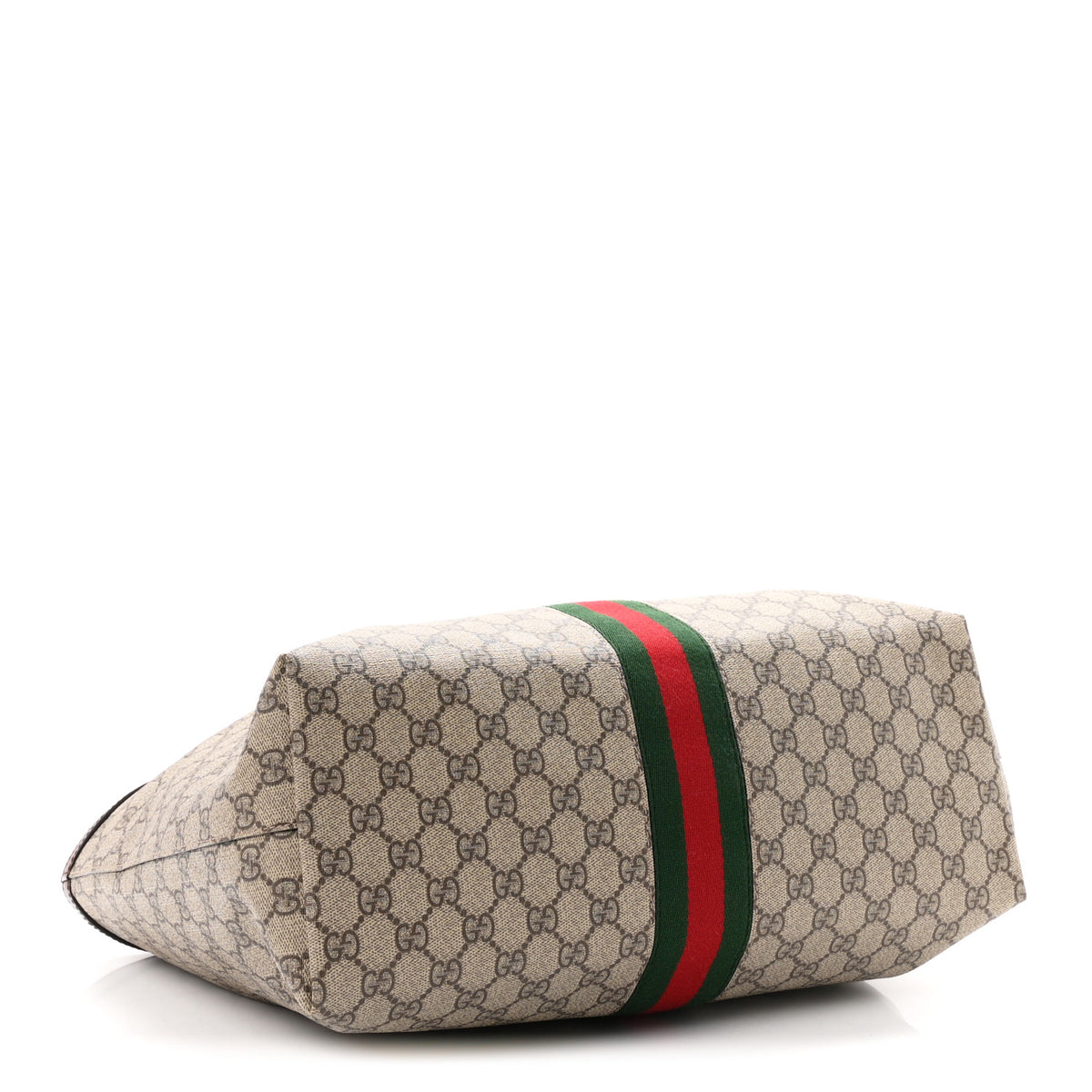 GG Supreme Monogram Medium Ophidia Shopping Tote Brown