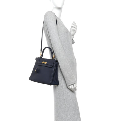 Hermes Togo Kelly Retourne 28 Bleu Nuit 2 of 10