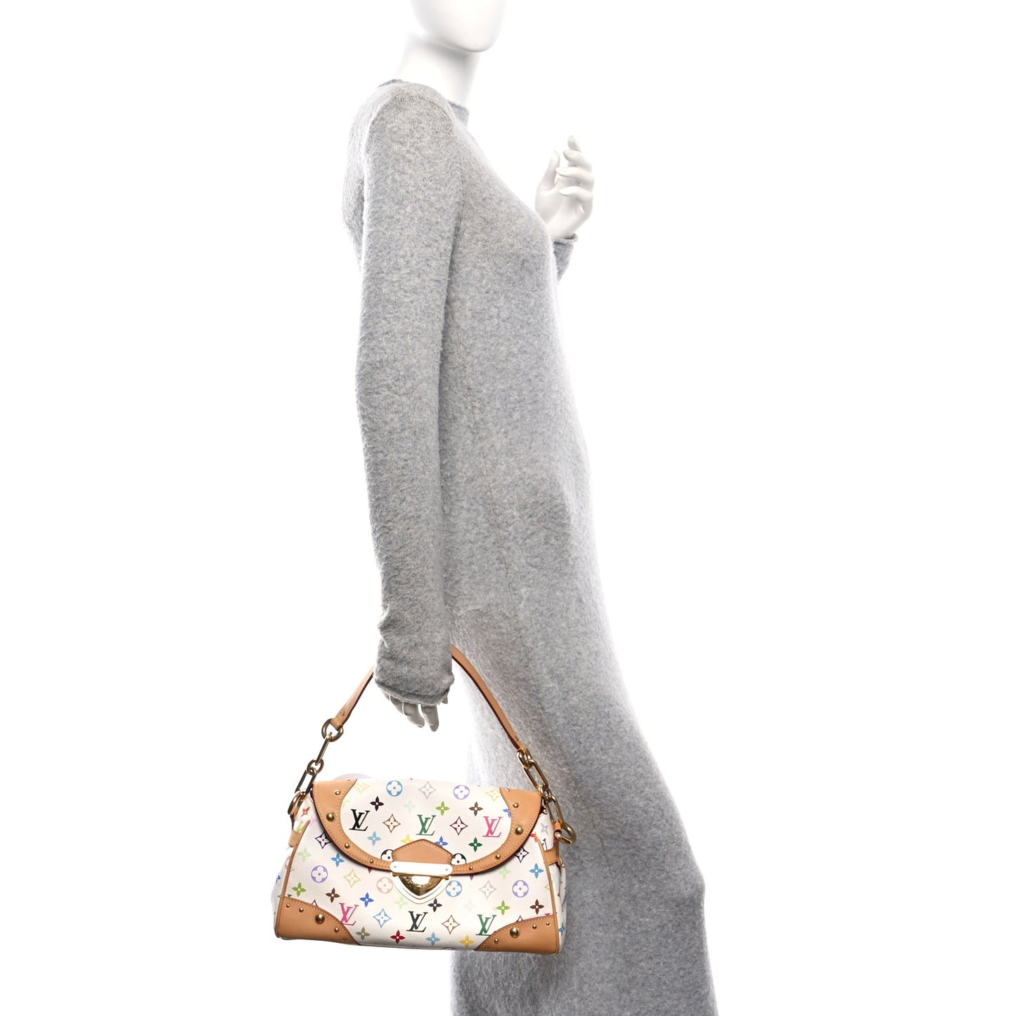 Monogram Multicolor Beverly MM White