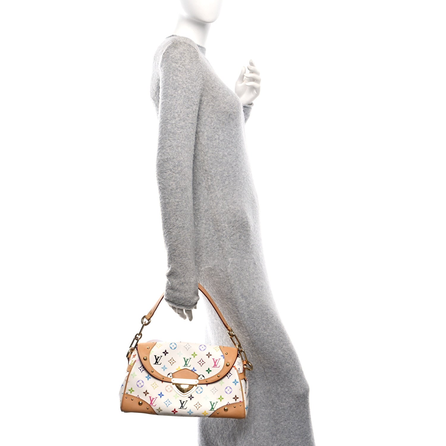 Louis Vuitton Monogram Multicolor Beverly MM White 2 of 11