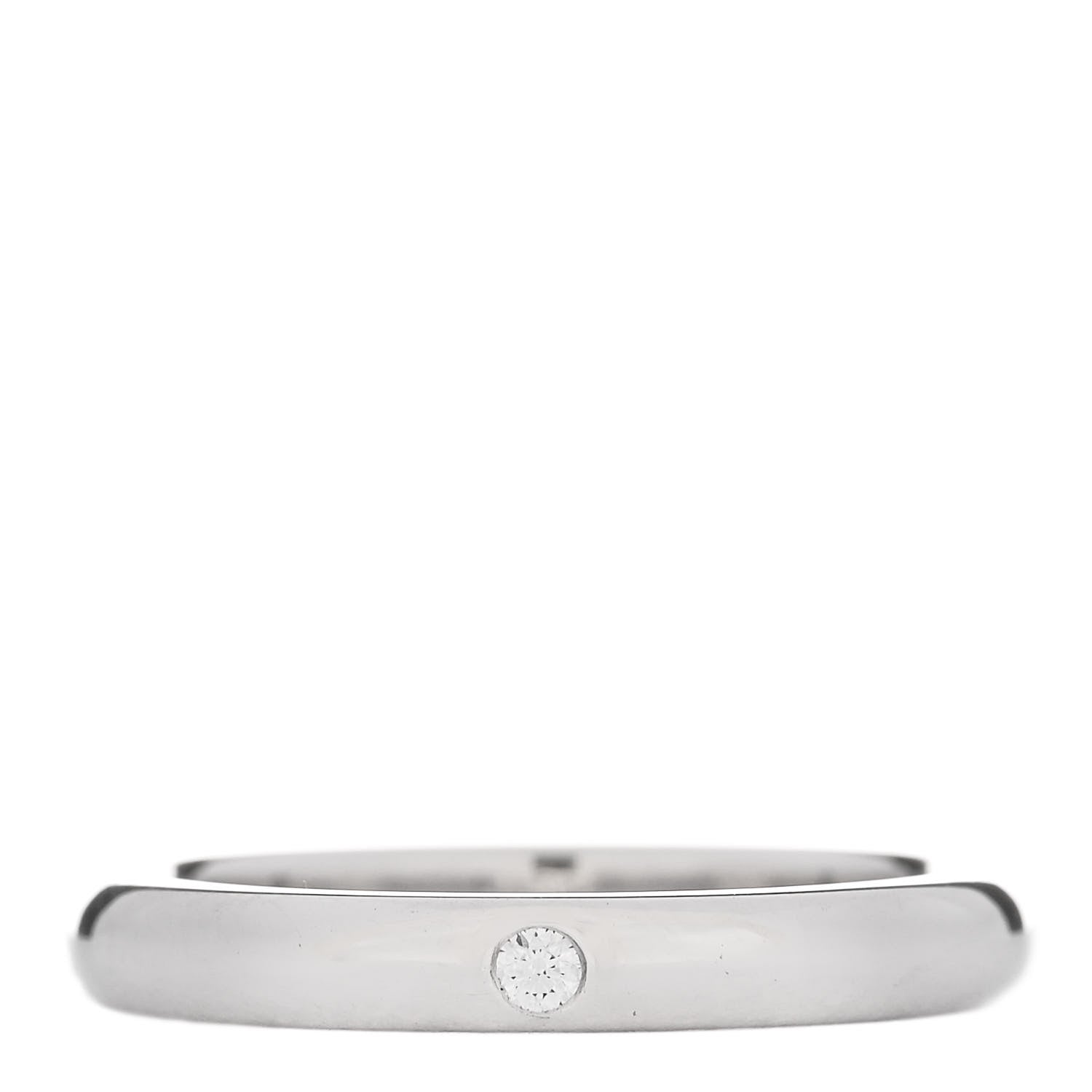 Tiffany Platinum Diamond Elsa Peretti Band Ring 50 5.5 1 of 5