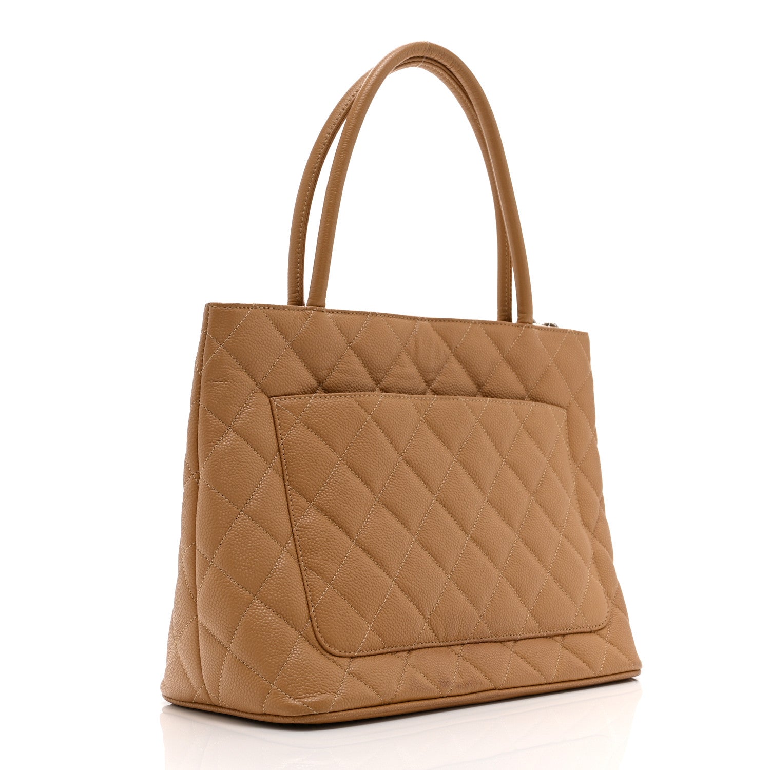 Chanel Caviar Quilted Medallion Tote Beige 3 of 13