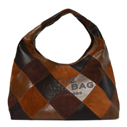 Marc Jacobs Calfskin Suede Patchwork The Sack Bag Brown Multicolor 1 of 9
