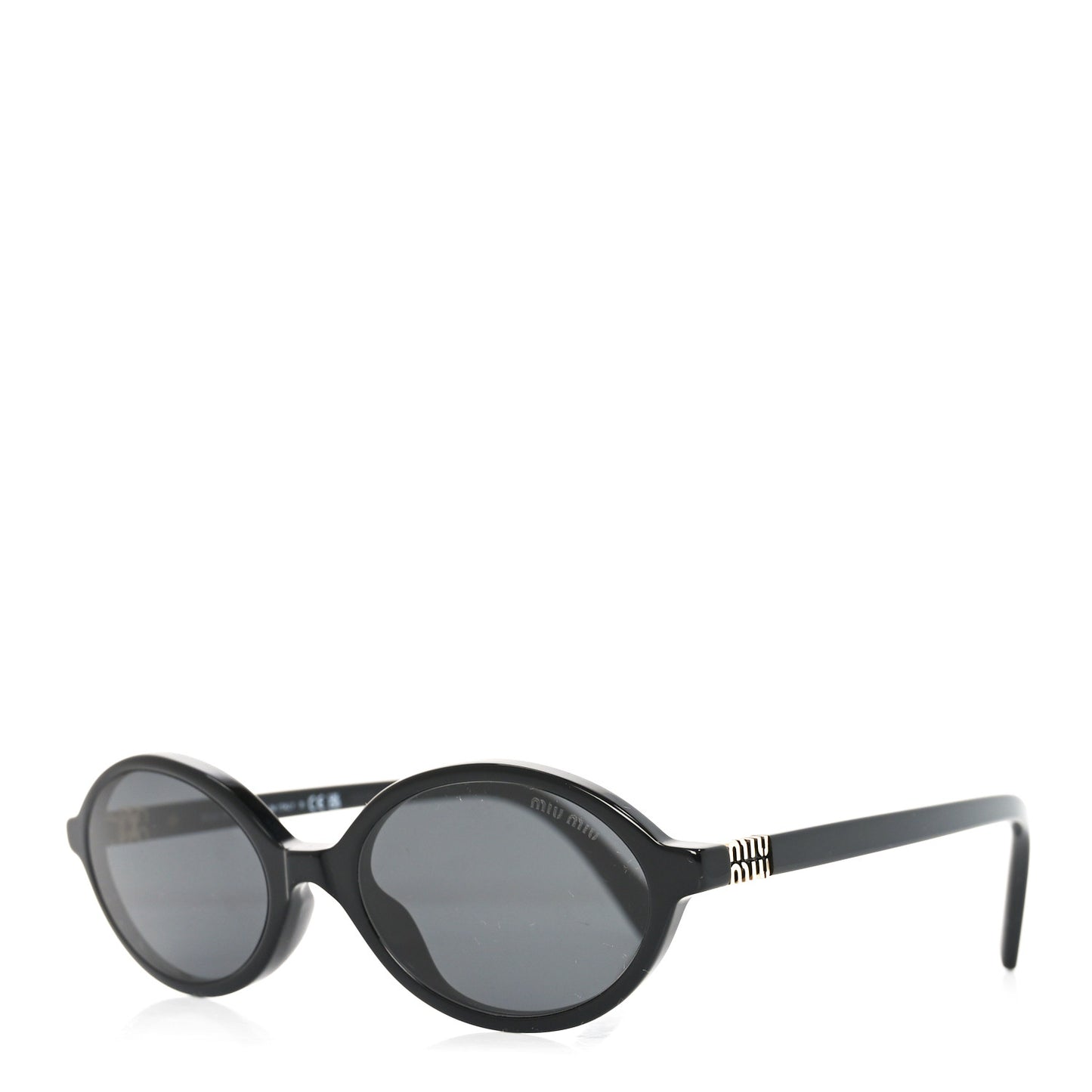 Acetate Oval Regard Sunglasses SMU04Z Black