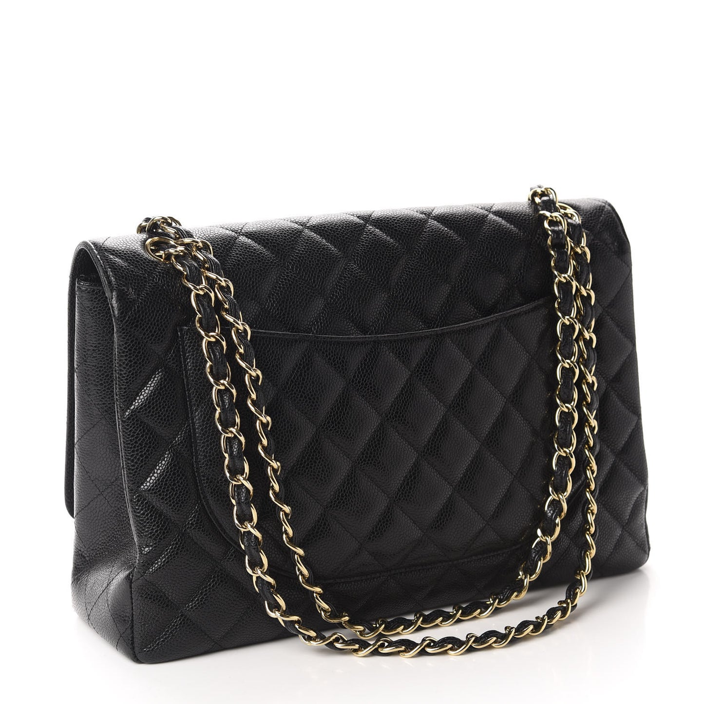 Caviar Quilted Maxi Single Flap Black