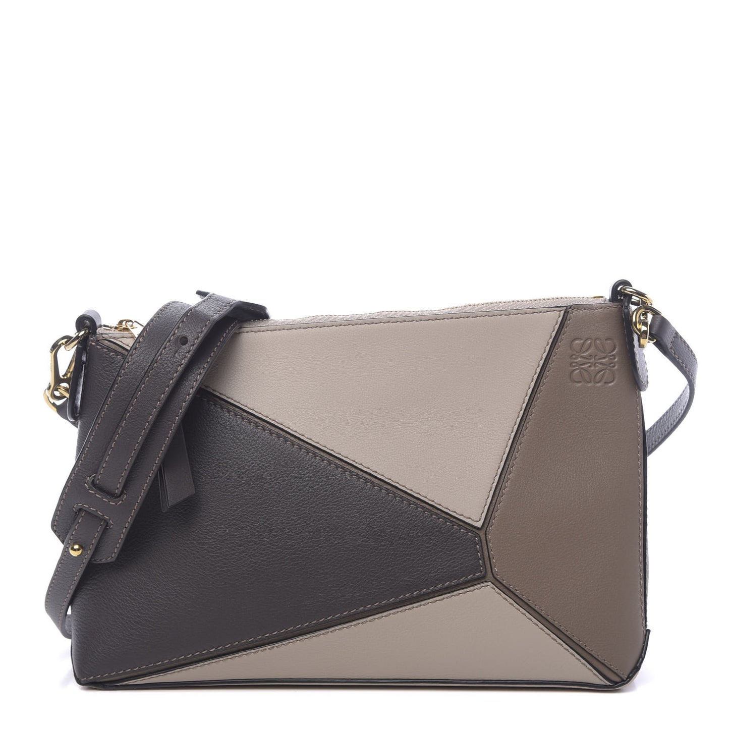 Calfskin Mini Puzzle Bag Mink Taupe
