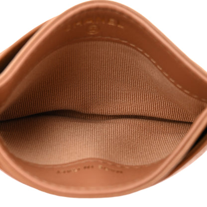 Chanel Lambskin Quilted Chanel 19 Card Holder Brown 5 of 12