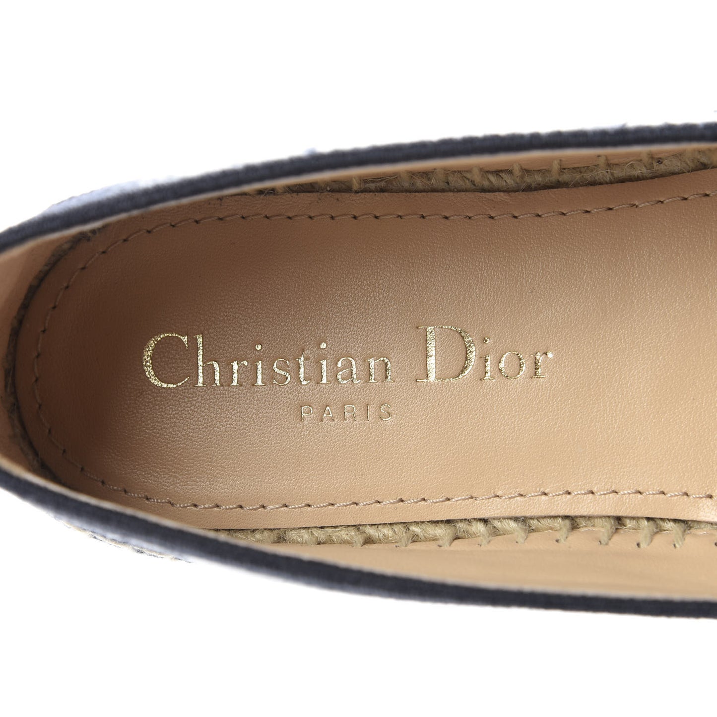 Canvas Tie and Dior Embroidered Granville 15mm Espadrilles 37 Denim