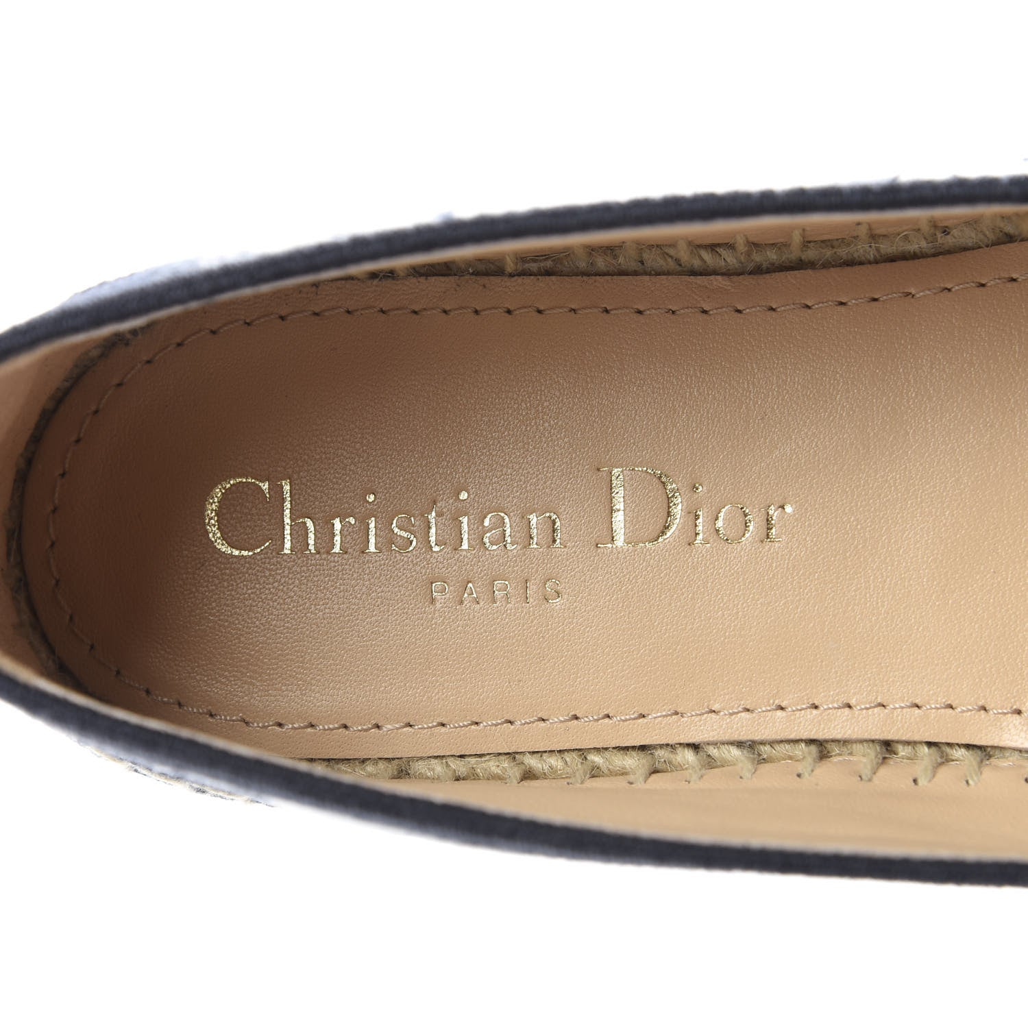 Christian Dior Canvas Tie and Dior Embroidered Granville 15mm Espadrilles 37 Denim 7 of 10